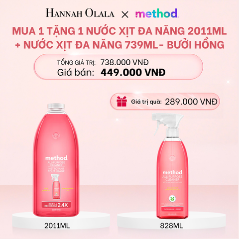  E695_DEAL 7: [MUA 1 TẶNG 1] MUA 1 NƯỚC XỊT ĐA NĂNG 2011ML TẶNG 1 NƯỚC XỊT ĐA NĂNG 828ML - HƯƠNG BƯỞI HỒNG 