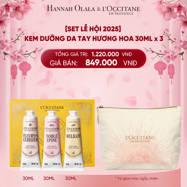  DEAL 7: [SET LỄ HỘI 2025] KEM DƯỠNG DA TAY HƯƠNG HOA 30ML x 3 