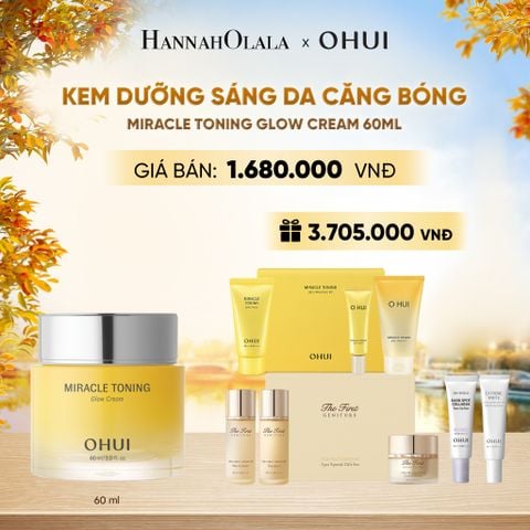 KEM DƯỠNG SÁNG DA CĂNG BÓNG OHUI MIRACLE TONING GLOW CREAM 60ML - E2172 