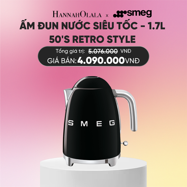  ẤM ĐUN NƯỚC SIÊU TỐC KLF03 1.7L SMEG 50'S RETRO STYLE 