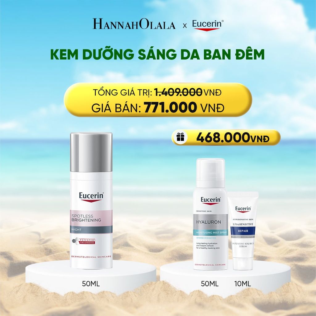  KEM DƯỠNG ĐÊM GIẢM THÂM NÁM & SÁNG DA EUCERIN SPOTLESS BRIGHTENING 50ML 