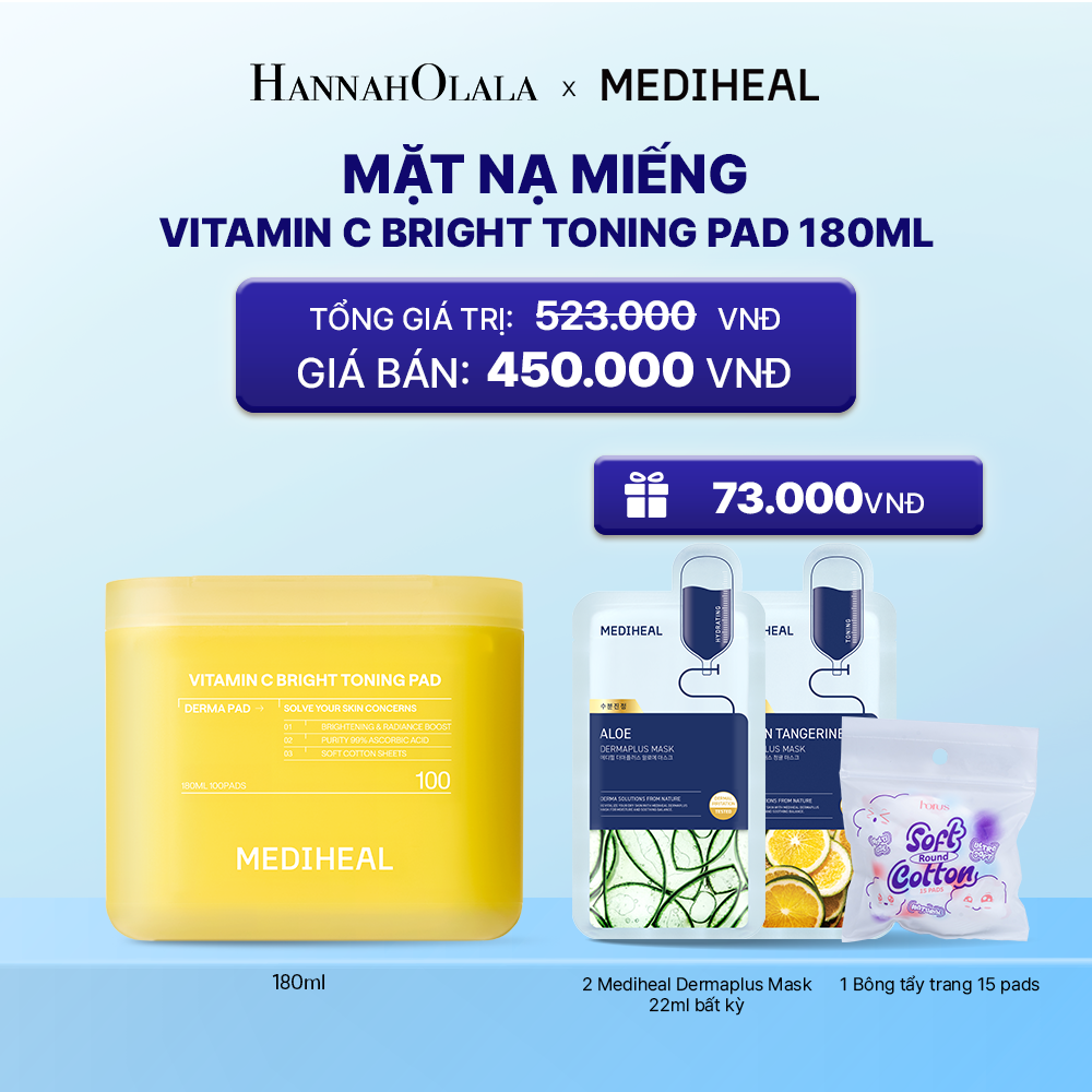  MEDIHEAL BỘ SẢN PHẨM TONER PAD 170ML_K177 