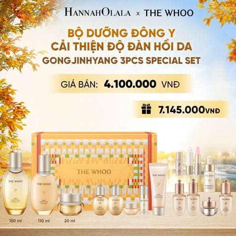  BỘ DƯỠNG ĐÔNG Y CẢI THIỆN ĐỘ ĐÀN HỒI CỦA DA THE WHOO GONGJINHYANG 3PCS SPECIAL SET - E2107 