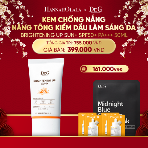  DEAL 7: KEM CHỐNG NẮNG DR.G BRIGHTENING UP SUN+ SPF50+ PA+++ 50ML NÂNG TÔNG KIỀM DẦU LÀM SÁNG DA 