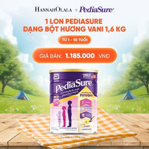  1 LON PEDIASURE DẠNG BỘT HƯƠNG VANI 1,6KG DEAL 7: 