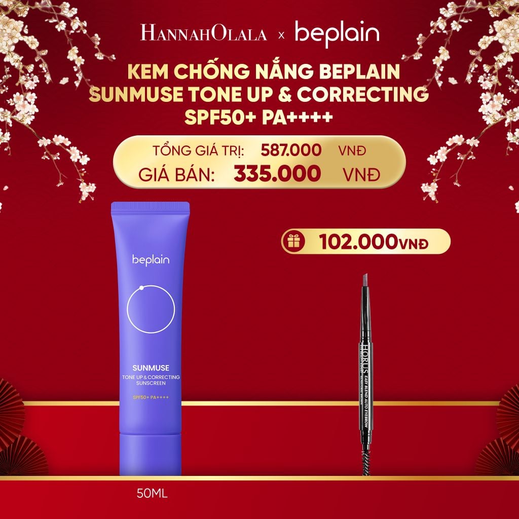  A918_DEAL 3: KEM CHỐNG NẮNG BEPLAIN SUNMUSE SUNSCREEN SPF50+ PA++++ 50ML PHÂN LOẠI BẤT KÌ 
