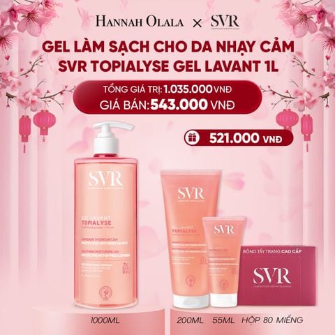  DEAL 07: GEL LÀM SẠCH CHO DA NHẠY CẢM, DA KHÔ VÀ VIÊM DA CƠ ĐỊA SVR TOPIALYSE GEL LAVANT 1L 