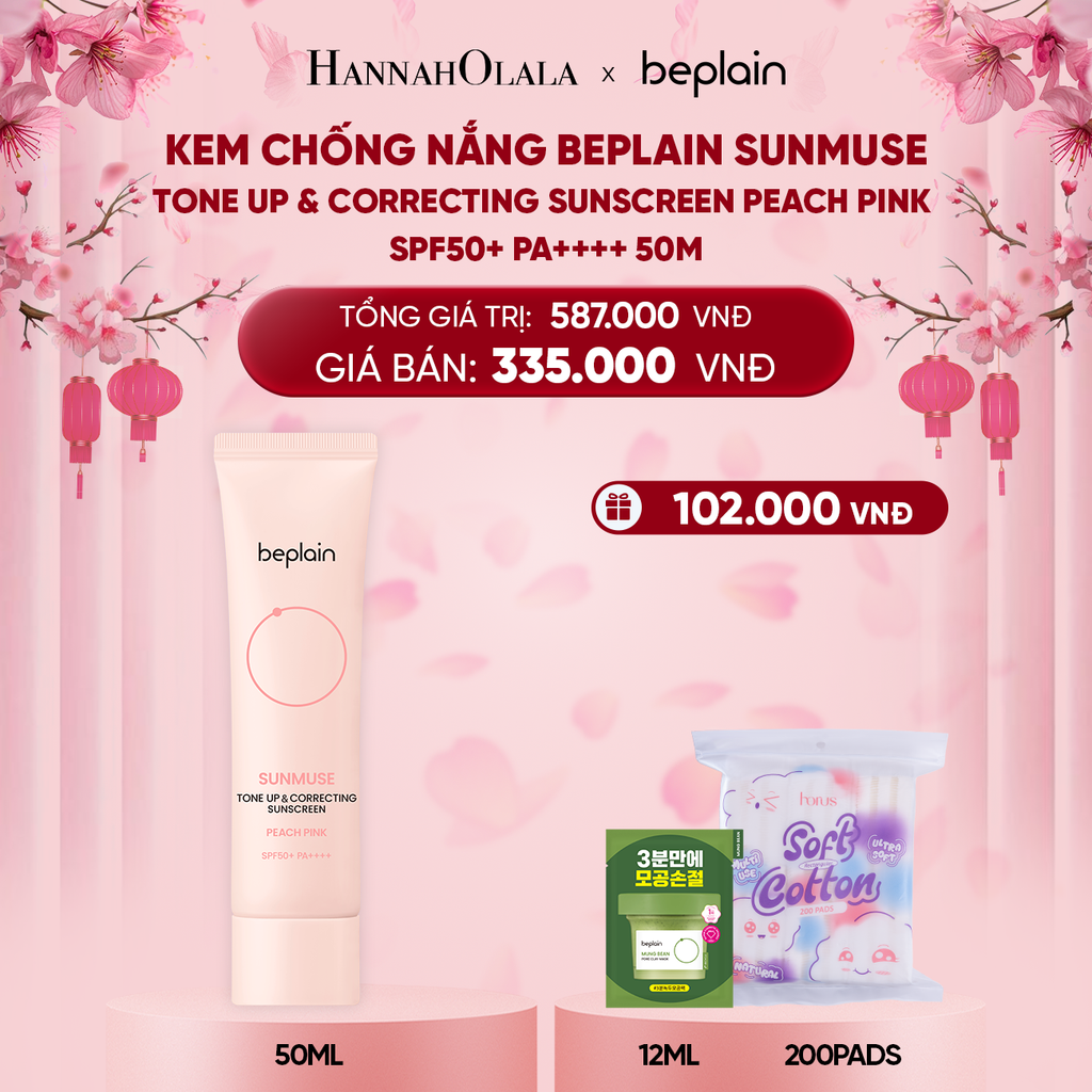  DEAL 3: KEM CHỐNG NẮNG BEPLAIN SUNMUSE MOISTURE SUNSCREEN SPF50+ PA++++ 50ML 