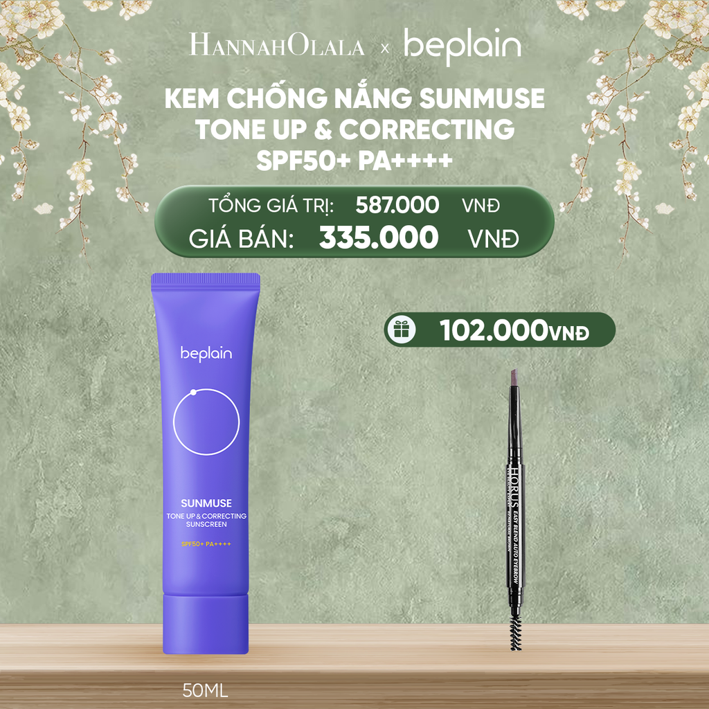  DEAL 3: KEM CHỐNG NẮNG BEPLAIN SUNMUSE MOISTURE SUNSCREEN SPF50+ PA++++ 50ML (MÀU XANH DƯƠNG) 