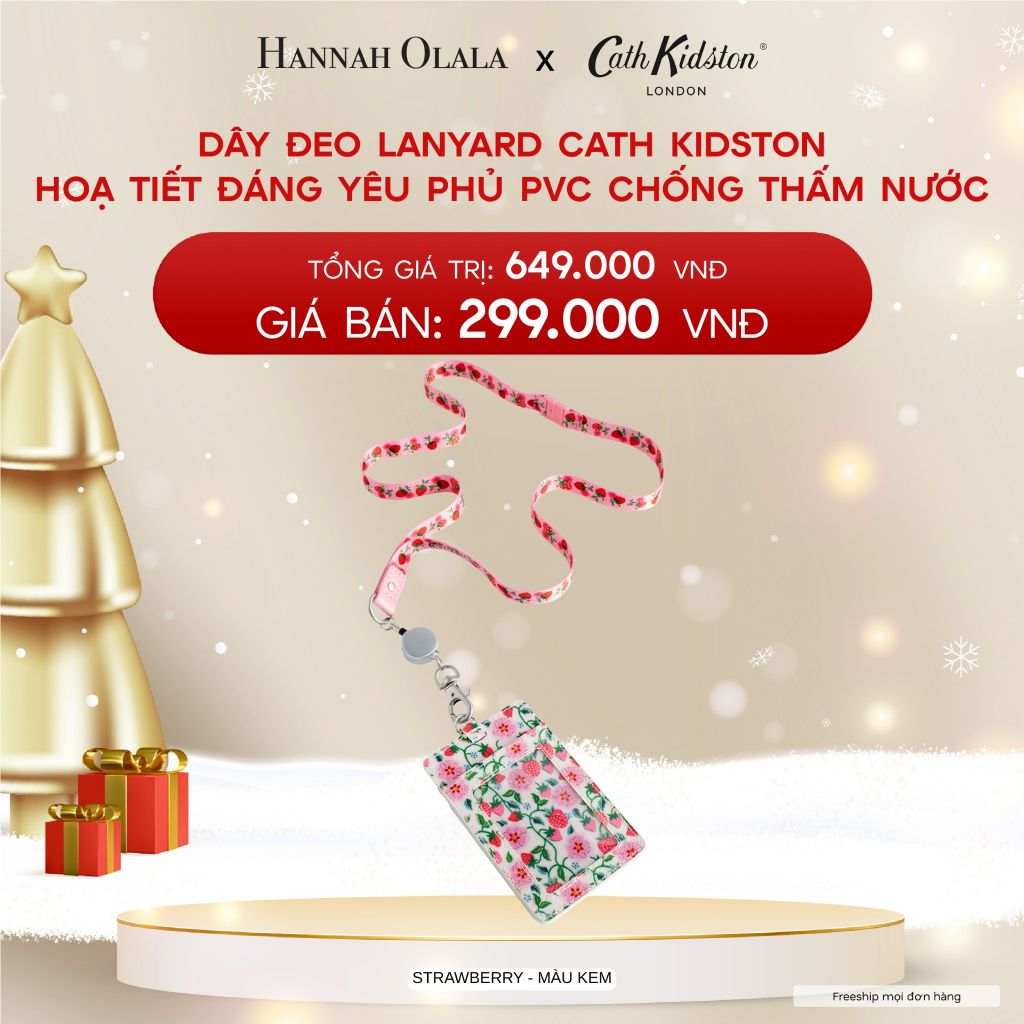  A460_DEAL 7: DÂY ĐEO CATH KIDSTON - ĐEO THẺ HỌC SINH/SINH VIÊN HOẠ TIẾT ĐÁNG YÊU PHỦ PVC CHỐNG THẤM NƯỚC 