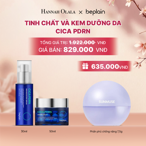  COMBO BEPLAIN KEM DƯỠNG DA CICA PDRN REPAIR CREAM 50ML + BEPLAIN TINH CHẤT CICA PDRN SKIN BOOSTER SERUM 30ML - A234 