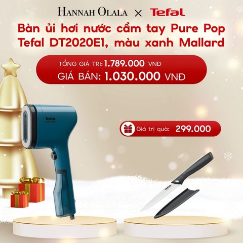  A168_DEAL 4: BÀN ỦI HƠI NƯỚC CẦM TAY PURE POP TEFAL DT2020E1 