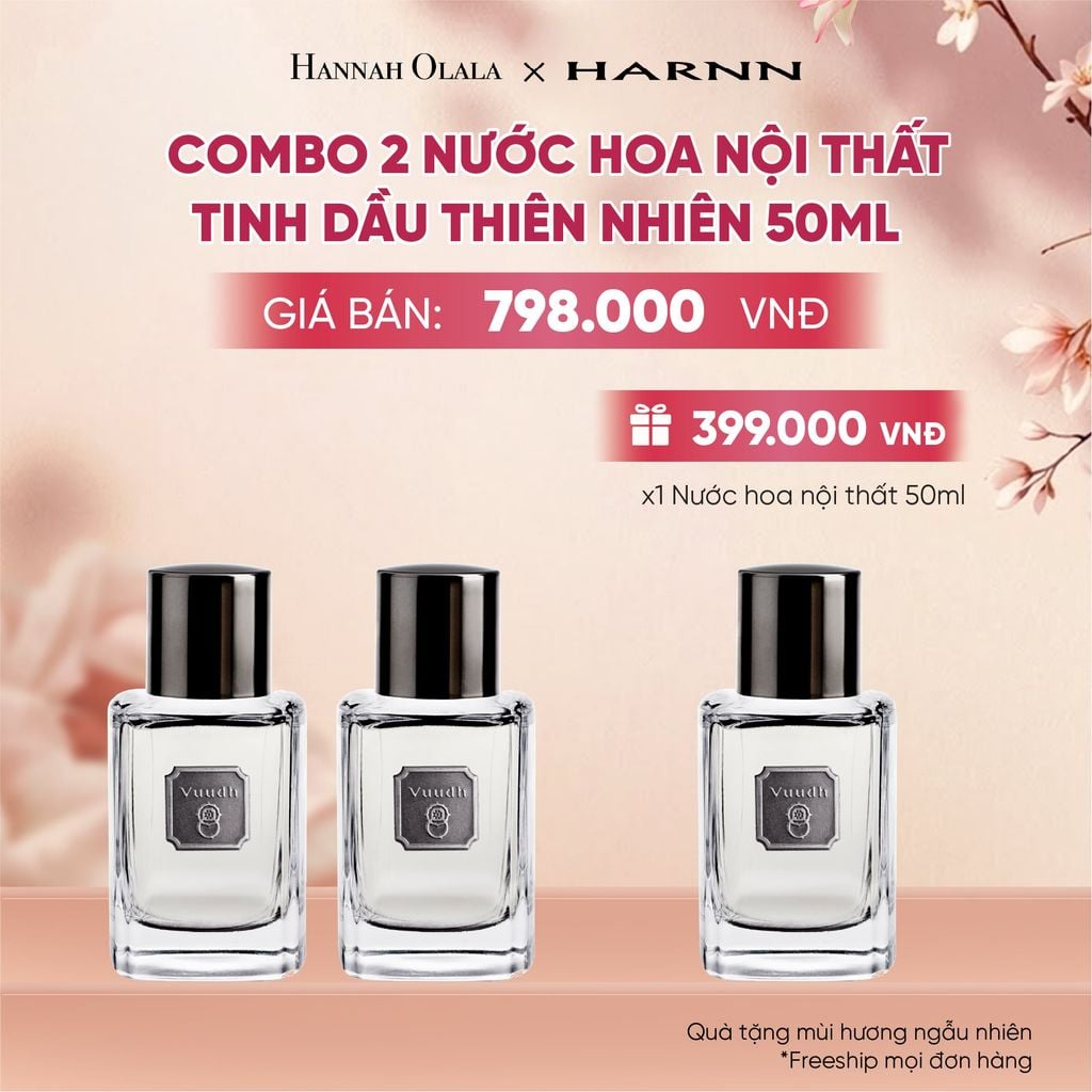  COMBO 2 NƯỚC HOA NỘI THẤT TINH DẦU THIÊN NHIÊN 50ML - A1415 