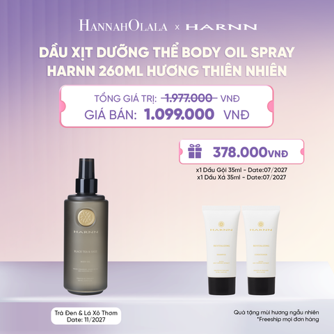  DẦU XỊT DƯỠNG THỂ BODY OIL SPRAY HARNN 260ML HƯƠNG THIÊN NHIÊN - GIÚP DƯỠNG ẨM CHUYÊN SÂU CHO CƠ THỂ - A4066 