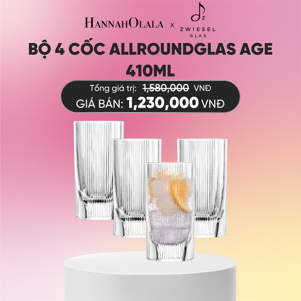  BỘ 4 CỐC ZWIESEL ALLROUNDGLAS AGE 124305 410ML 