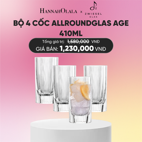  BỘ 4 CỐC ZWIESEL ALLROUNDGLAS AGE 124305 410ML 