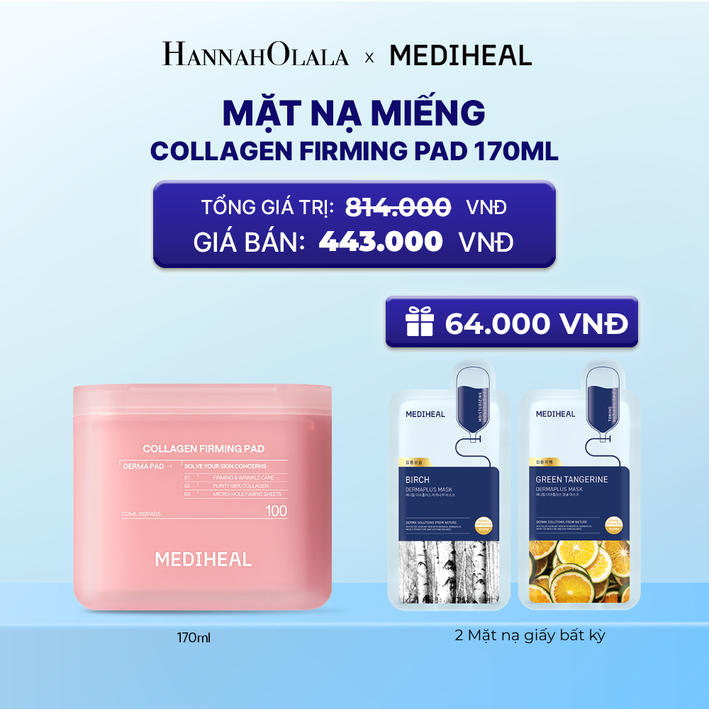  MEDIHEAL BỘ SẢN PHẨM TONER PAD 170ML 