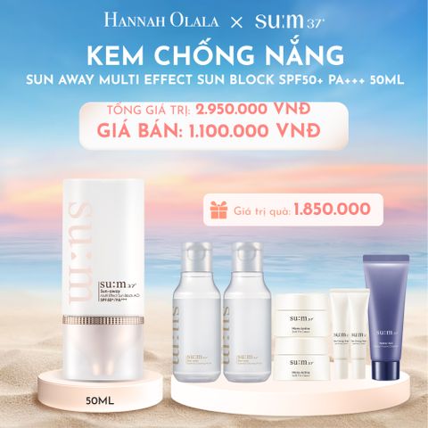  C61_DEAL 7: KEM CHỐNG NẮNG SU:M37 SUN AWAY MULTI EFFECT SUN BLOCK SPF50+ PA+++ 50ML 