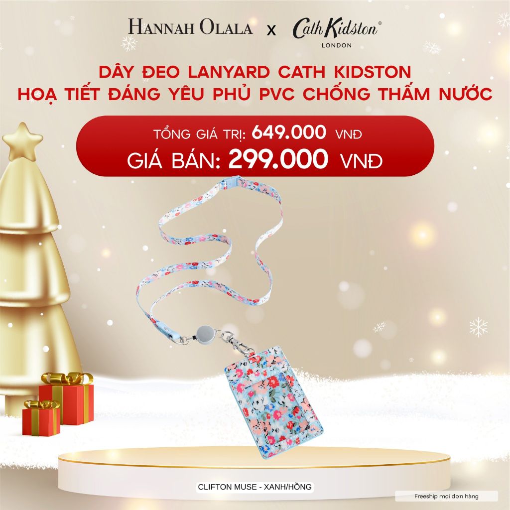  A460_DEAL 7: DÂY ĐEO CATH KIDSTON - ĐEO THẺ HỌC SINH/SINH VIÊN HOẠ TIẾT ĐÁNG YÊU PHỦ PVC CHỐNG THẤM NƯỚC 