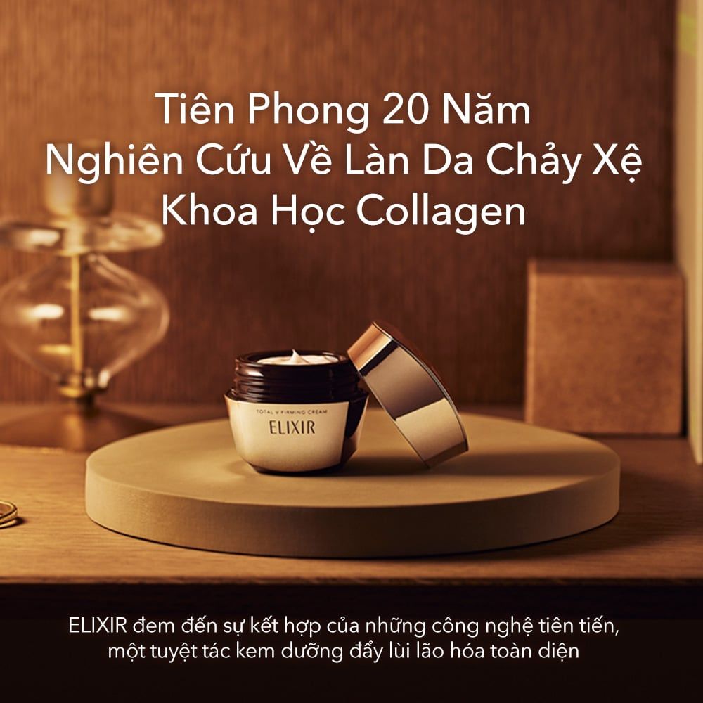 A63: DEAL 3: KEM DƯỠNG CẢI THIỆN CHẢY XỆ NGĂN NGỪA LÃO HÓA ELIXIR TOTAL V FIRMING CREAM 50G 