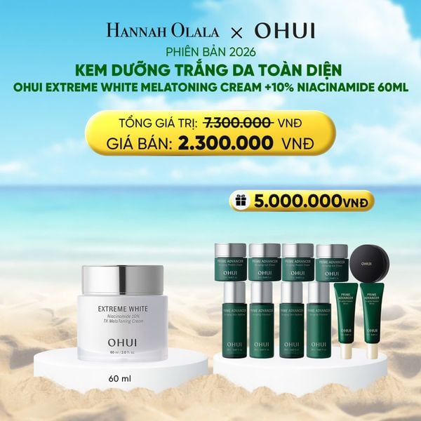  DEAL 46: PHIÊN BẢN 2026 - KEM DƯỠNG TRẮNG DA TOÀN DIỆN OHUI EXTREME WHITE MELATONING CREAM +10% NIACINAMIDE 60ML 