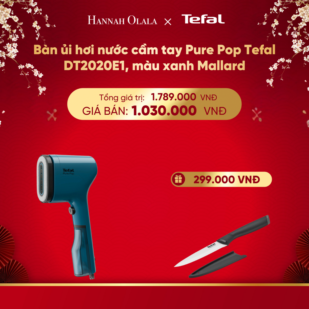  DEAL 4: BÀN ỦI HƠI NƯỚC CẦM TAY PURE POP TEFAL DT2020E1 