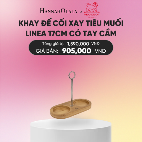  KHAY ĐẾ CỐI XAY TIÊU MUỐI LINEA 17CM CÓ TAY CẦM 