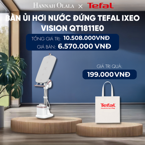 BÀN ỦI HƠI NƯỚC ĐỨNG TEFAL IXEO VISION QT1811E0 