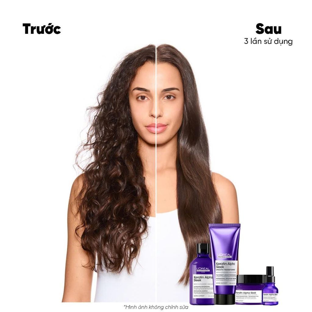  DƯỠNG CHẤT GIẢM XƠ RỐI, DƯỠNG TÓC MƯỢT L'ORÉAL PROFESSIONNEL KERATIN ALPHA SLEEK PROFESSIONAL SMOOTHING TREATMENT 200ML - L074 