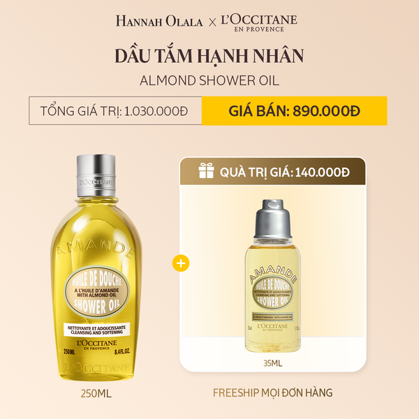  DEAL 7C: DẦU TẮM HẠNH NHÂN ALMOND SHOWER OIL 250ML 