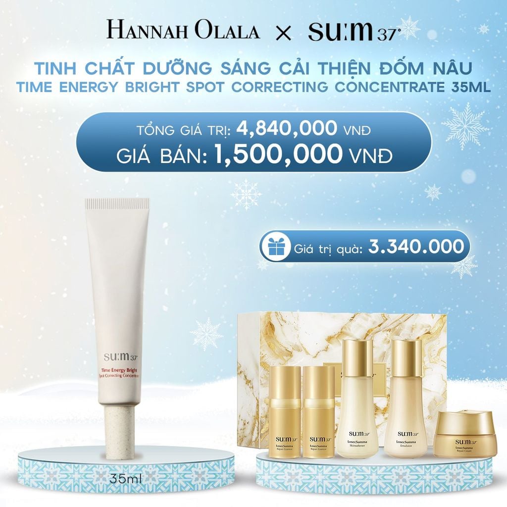  DEAL 7: TINH CHẤT DƯỠNG SÁNG CẢI THIỆN ĐỐM NÂU SU:M37 TIME ENERGY BRIGHT SPOT CORRECTING CONCENTRATE 35ML 