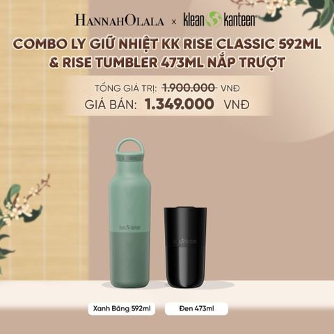  COMBO LY GIỮ NHIỆT KLEAN KANTEEN RISE CLASSIC 592ML & RISE TUMBLER 473ML NẮP TRƯỢT CHẤT LIỆU INOX 18/8 - A723 