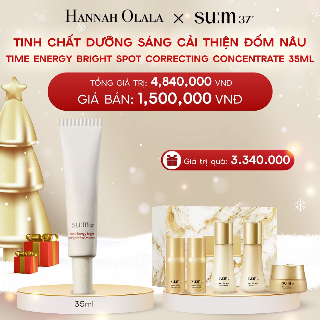  A327_DEAL 7: TINH CHẤT DƯỠNG SÁNG CẢI THIỆN ĐỐM NÂU SU:M37 TIME ENERGY BRIGHT SPOT CORRECTING CONCENTRATE 35ML 