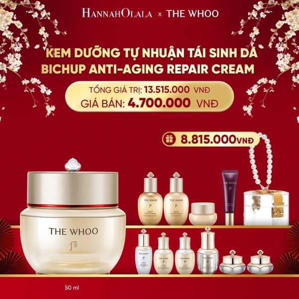  DEAL 09: [FLASH DEAL] KEM DƯỠNG TỰ NHUẬN TÁI SINH DA THE WHOO BICHUP ANTI-AGING REPAIR CREAM 50ML 