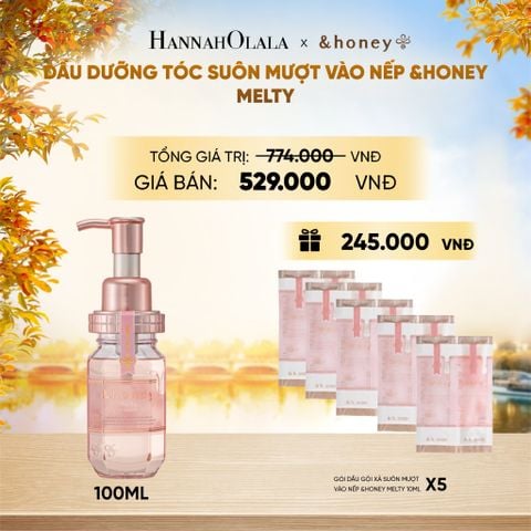  DẦU DƯỠNG TÓC SUÔN MƯỢT VÀO NẾP 3.0 &HONEY MELTY 100 ml - E1797 