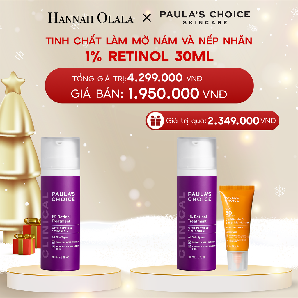  A1347_DEAL 12: TINH CHẤT LÀM MỜ NÁM VÀ NẾP NHĂN CLINICAL 1% RETINOL TREATMENT - HSD 1/10/2026 