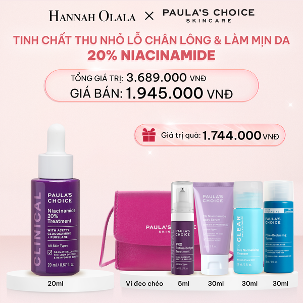  E305_DEAL 3: TINH CHẤT SE KHÍT LỖ CHÂN LÔNG VÀ LÀM MỜ THÂM MỤN NIACINAMIDE 20% 20ML 