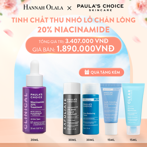 A635_DEAL 6: [BEST SELLER] TINH CHẤT SE KHÍT LỖ CHÂN LÔNG VÀ LÀM MỜ THÂM MỤN PAULA'S CHOICE NIACINAMIDE 20% TREATMENT 20ML 