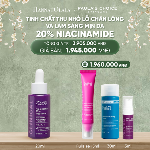  DEAL 4: TINH CHẤT SE KHÍT LỖ CHÂN LÔNG VÀ LÀM MỜ THÂM MỤN NIACINAMIDE 20% 20ML 