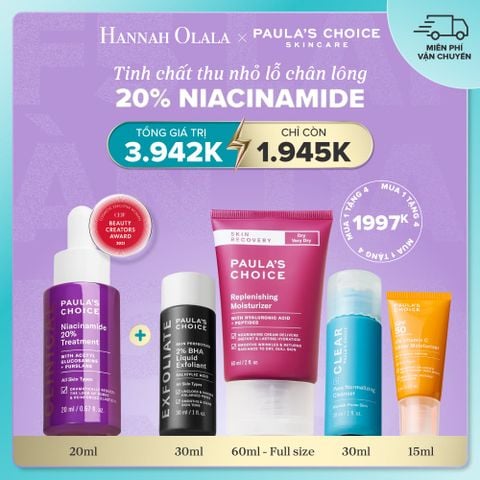  FLASHDEAL 17: TINH CHẤT SE KHÍT LỖ CHÂN LÔNG VÀ LÀM MỜ THÂM MỤN NIACINAMIDE 20% 20ML 