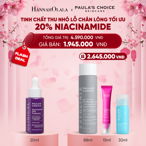  DEAL 4: TINH CHẤT SE KHÍT LỖ CHÂN LÔNG VÀ LÀM MỜ THÂM MỤN NIACINAMIDE 20% 20ML 