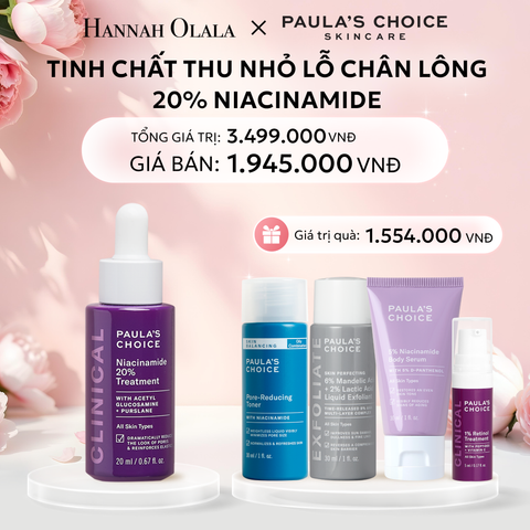  E928: DEAL 3: TINH CHẤT SE KHÍT LỖ CHÂN LÔNG VÀ LÀM MỜ THÂM MỤN NIACINAMIDE 20% 20ML 
