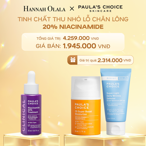  DEAL 5: TINH CHẤT SE KHÍT LỖ CHÂN LÔNG VÀ LÀM MỜ THÂM MỤN NIACINAMIDE 20% 20ML 