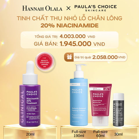  DEAL 23: TINH CHẤT SE KHÍT LỖ CHÂN LÔNG VÀ LÀM MỜ THÂM MỤN NIACINAMIDE 20% 20ML 