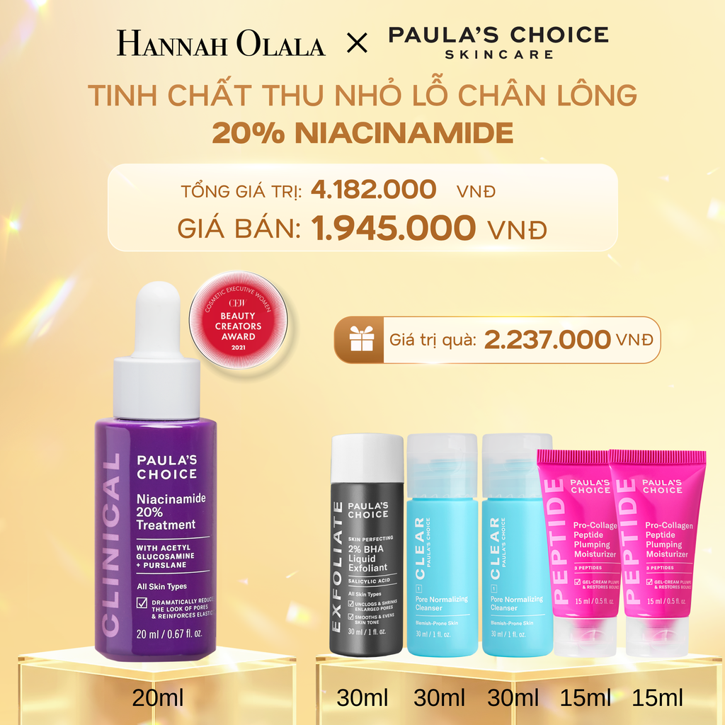  C843_DEAL 3: TINH CHẤT SE KHÍT LỖ CHÂN LÔNG VÀ LÀM MỜ THÂM MỤN NIACINAMIDE 20% 20ML 