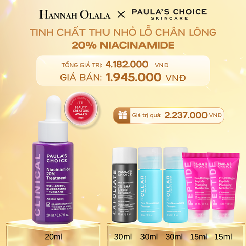  C843_DEAL 3: TINH CHẤT SE KHÍT LỖ CHÂN LÔNG VÀ LÀM MỜ THÂM MỤN NIACINAMIDE 20% 20ML 