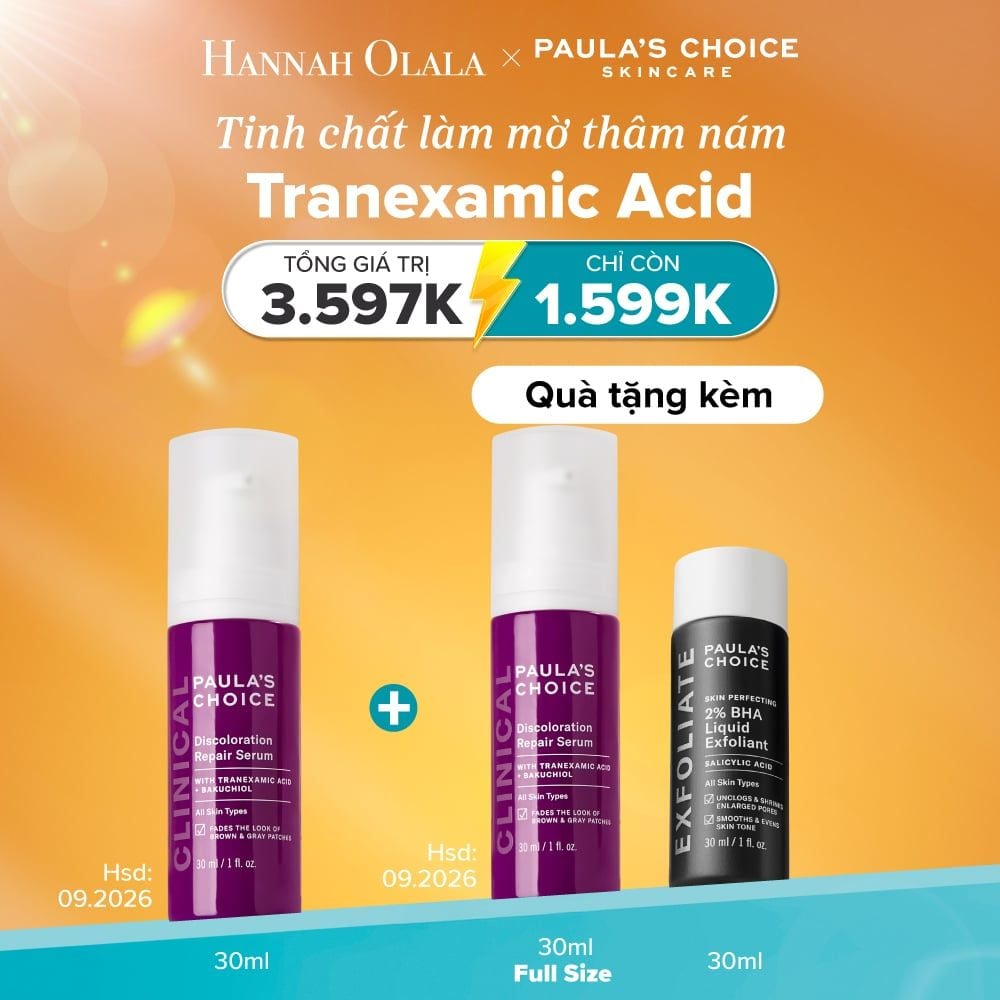  E2: [MUA 1 TẶNG 1] DEAL 9: TINH CHẤT LÀM MỜ THÂM NÁM CLINICAL DISCOLORATION REPAIR SERUM 30ML 