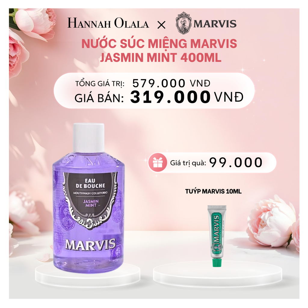  E656: DEAL 1: NƯỚC SÚC MIỆNG MARVIS MOUTHWASH 400ML 
