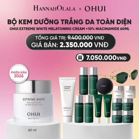  PHIÊN BẢN 2026 - BỘ KEM DƯỠNG TRẮNG DA TOÀN DIỆN OHUI EXTREME WHITE MELATONING CREAM +10% NIACINAMIDE 60ML_A839 
