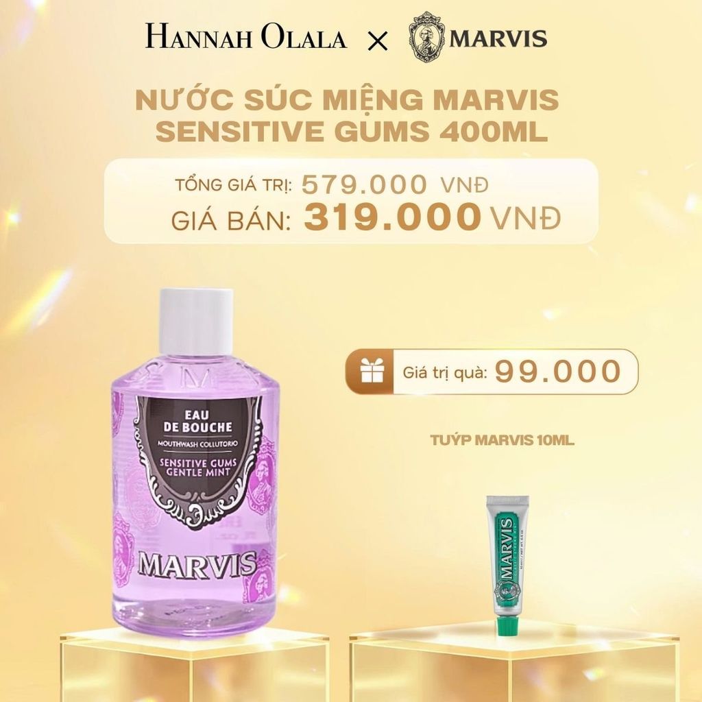  C218_DEAL 1: NƯỚC SÚC MIỆNG MARVIS MOUTHWASH 400ML 